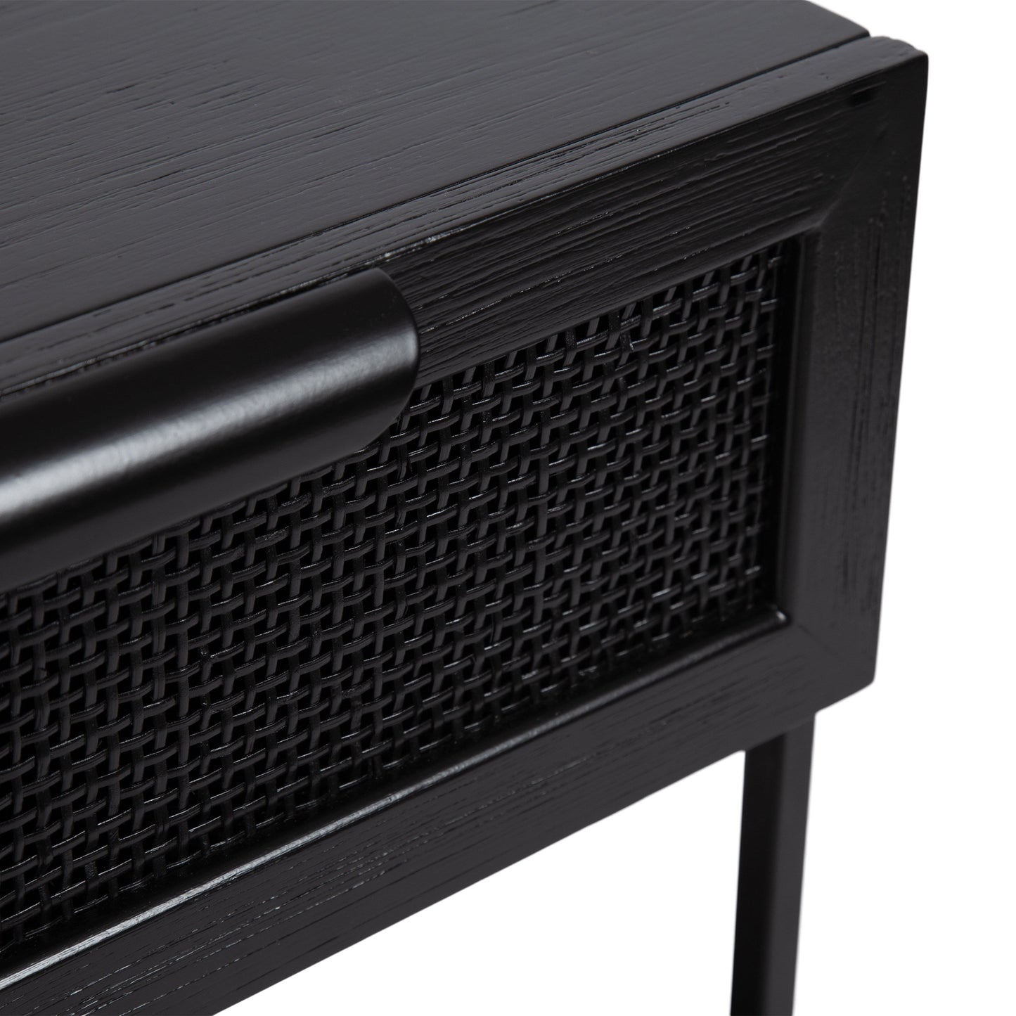 Wood and Cane Side Table
