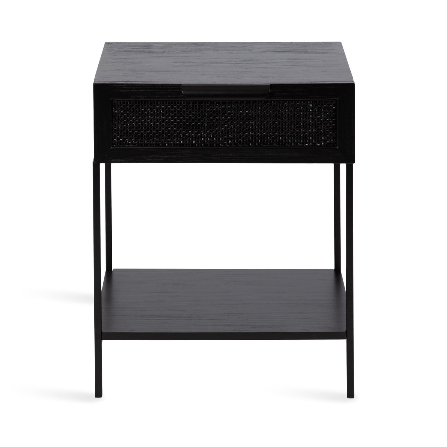 Wood and Cane Side Table