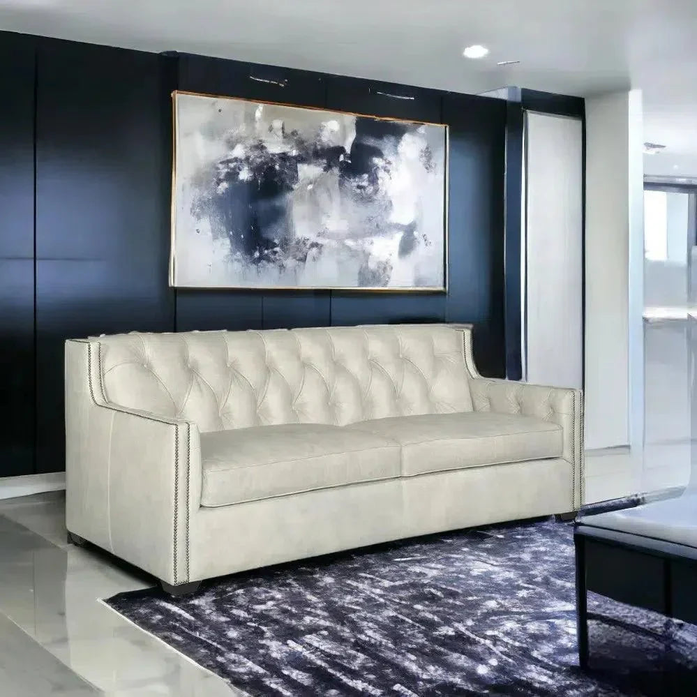 Leather Sofa - 90 Henry  Grain Leather Couch