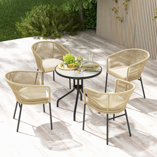 Patio Chairs Set of 4 with