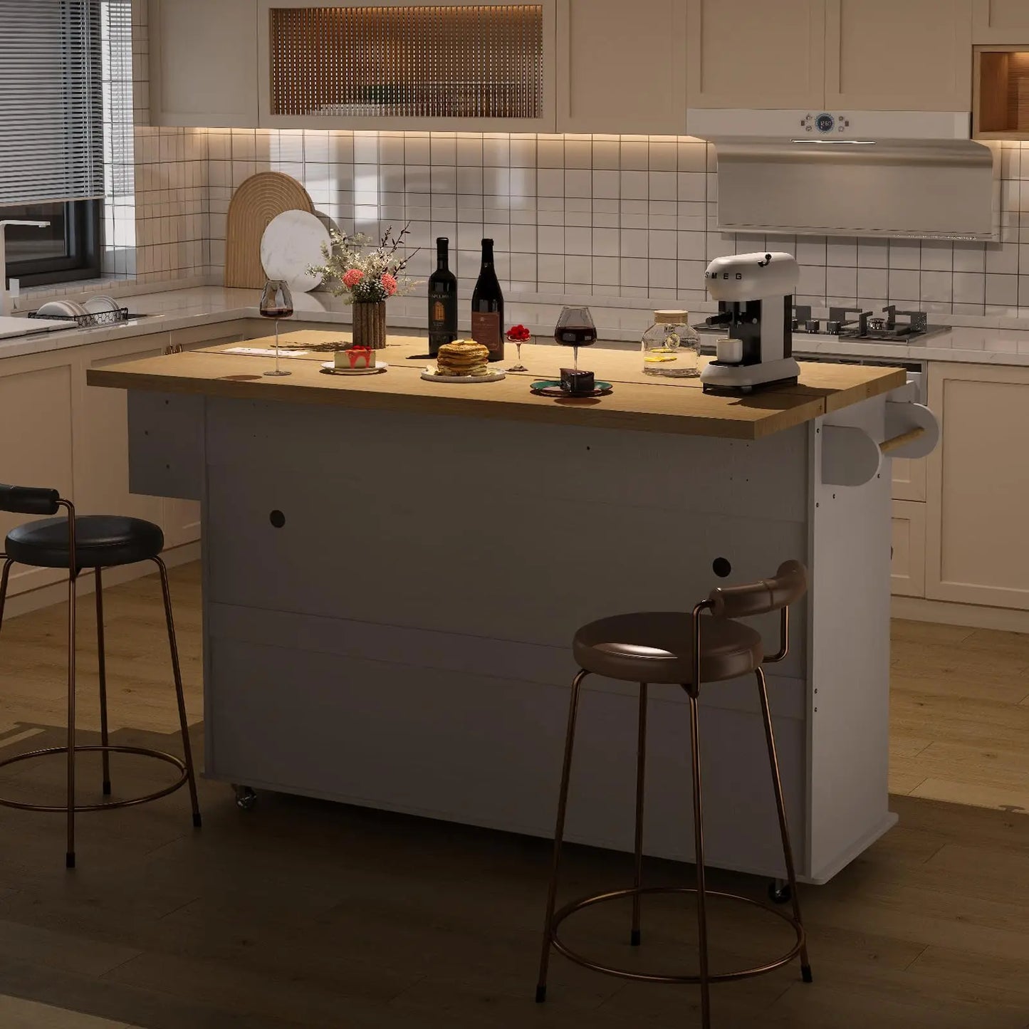 60" Mobile Kitchen Island
