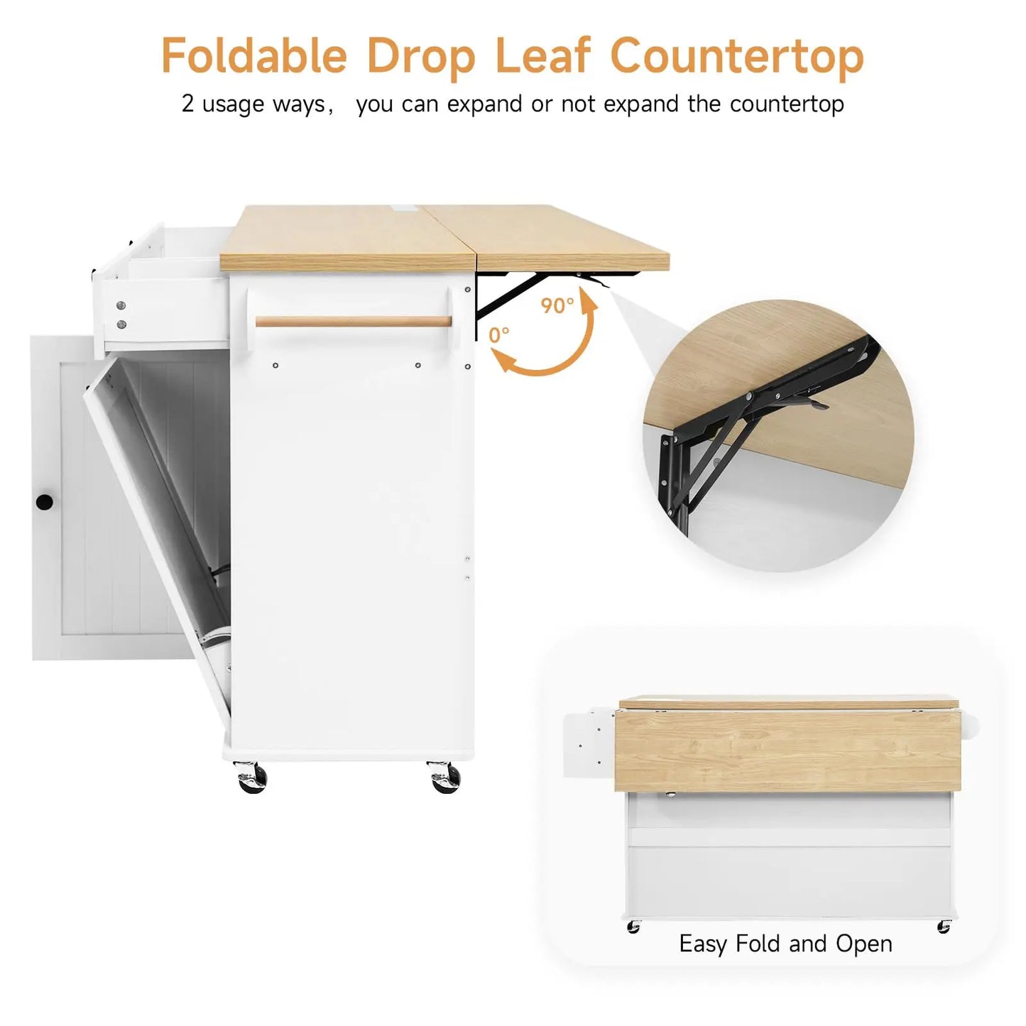 60" Mobile Kitchen Island