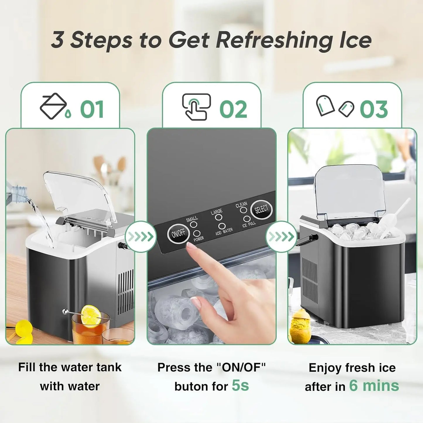 Portable Countertop Ice Maker