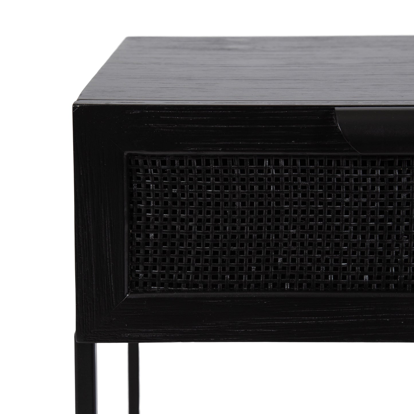Wood and Cane Side Table