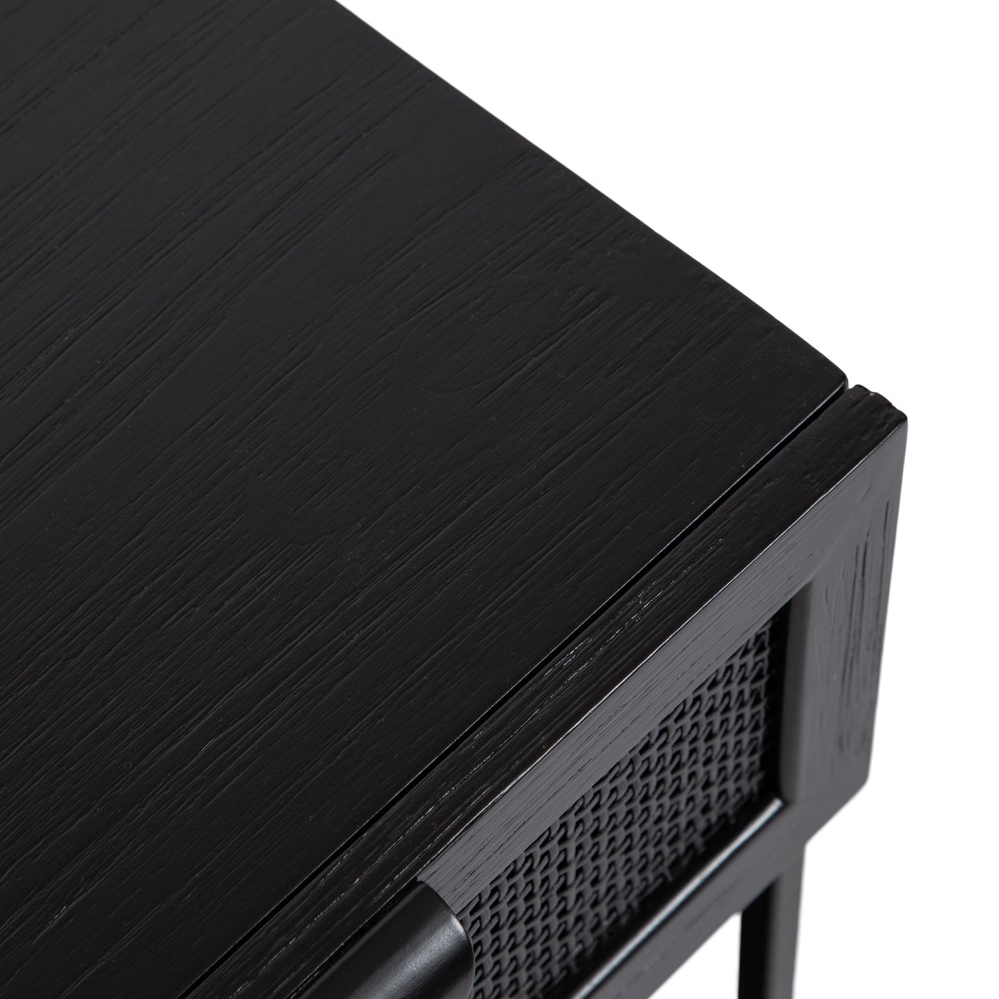 Wood and Cane Side Table
