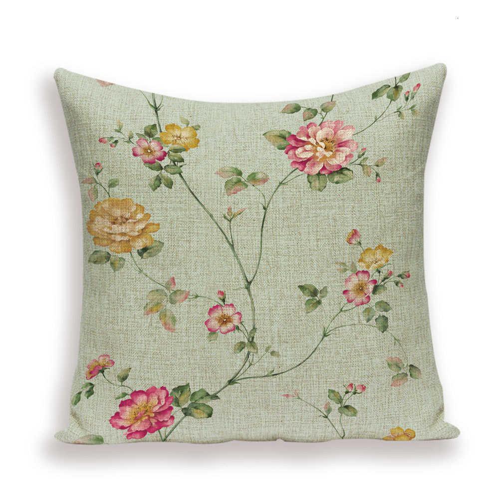 Decorative Plant Flower Throw Pillow Cover Soft Linen Cushion Cover For Living Room Couch Sofa Patio Outdoor Home Decor  Decorative Plant Flower Throw Pillow Covers For Couch Sofa Bed Modern Quality Design Cushion Cover 45x45cm