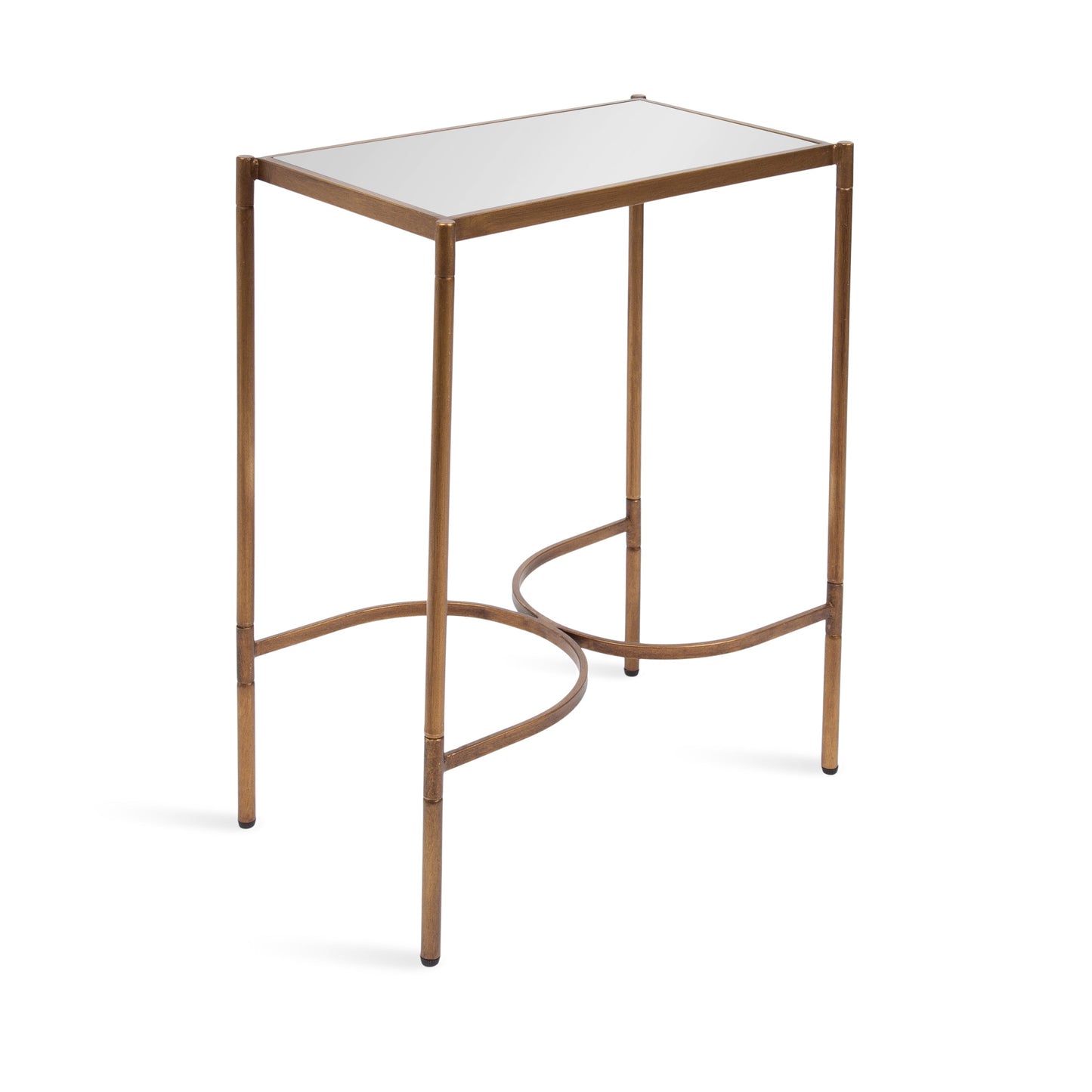 Mirror and Metal Side Table