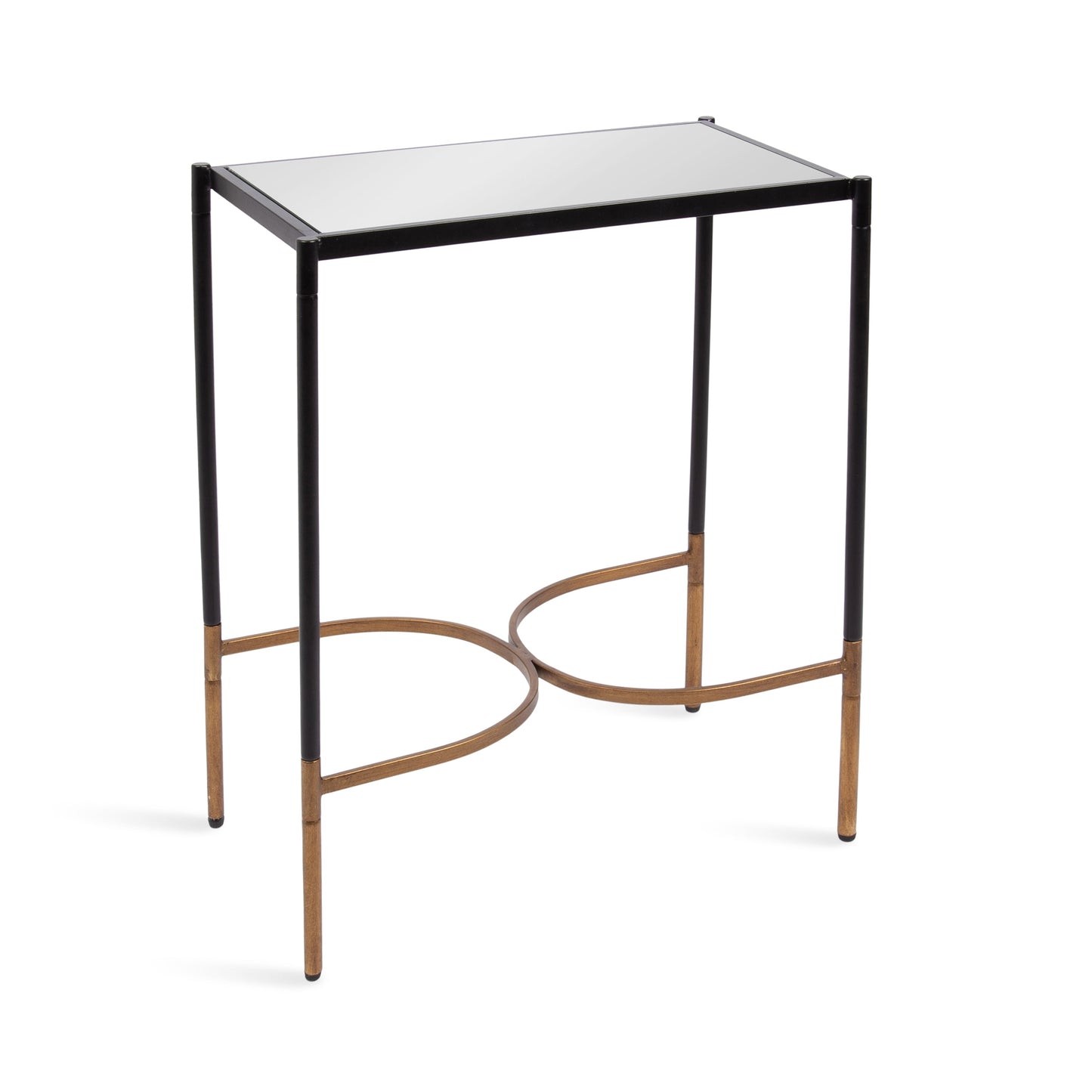 Mirror and Metal Side Table