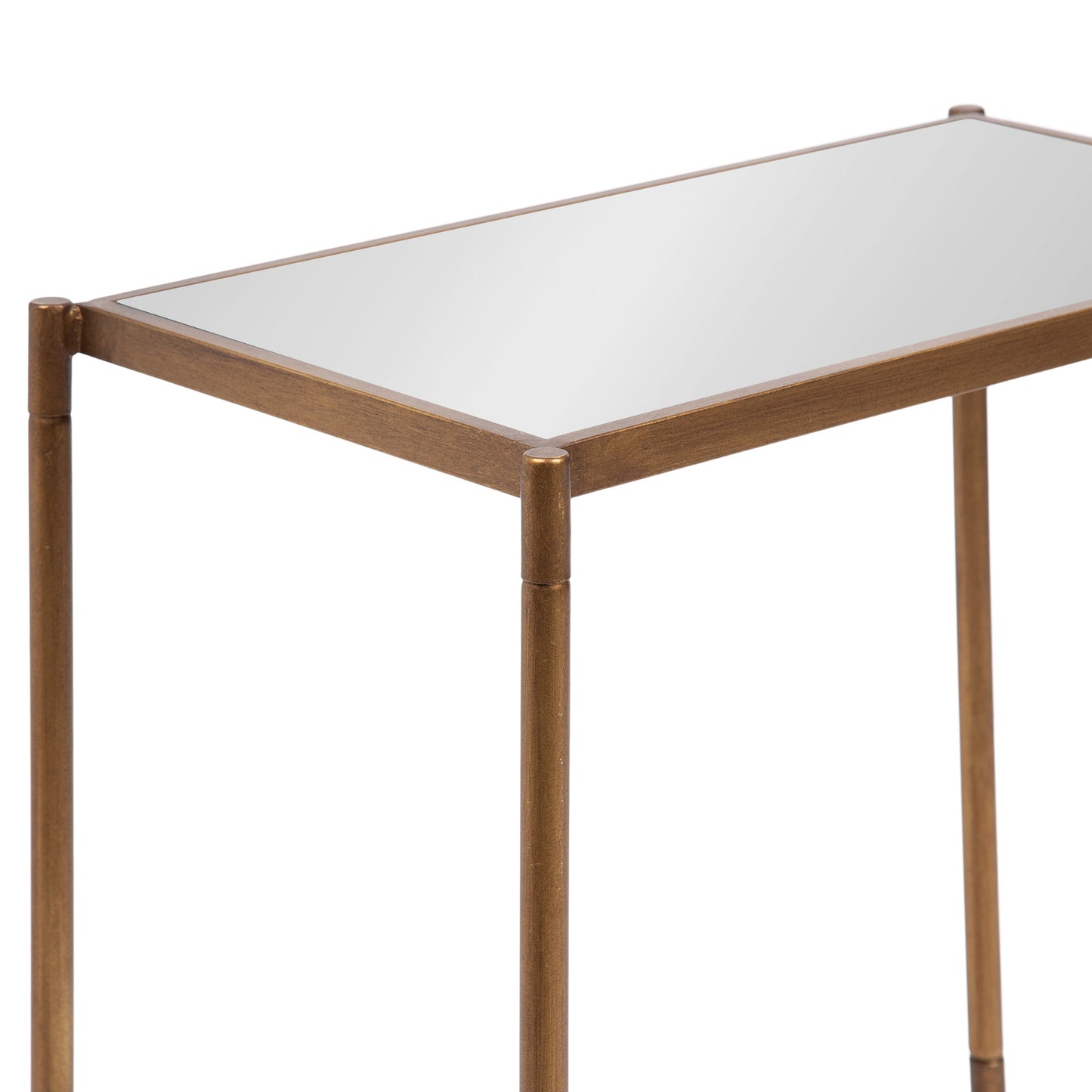 Mirror and Metal Side Table