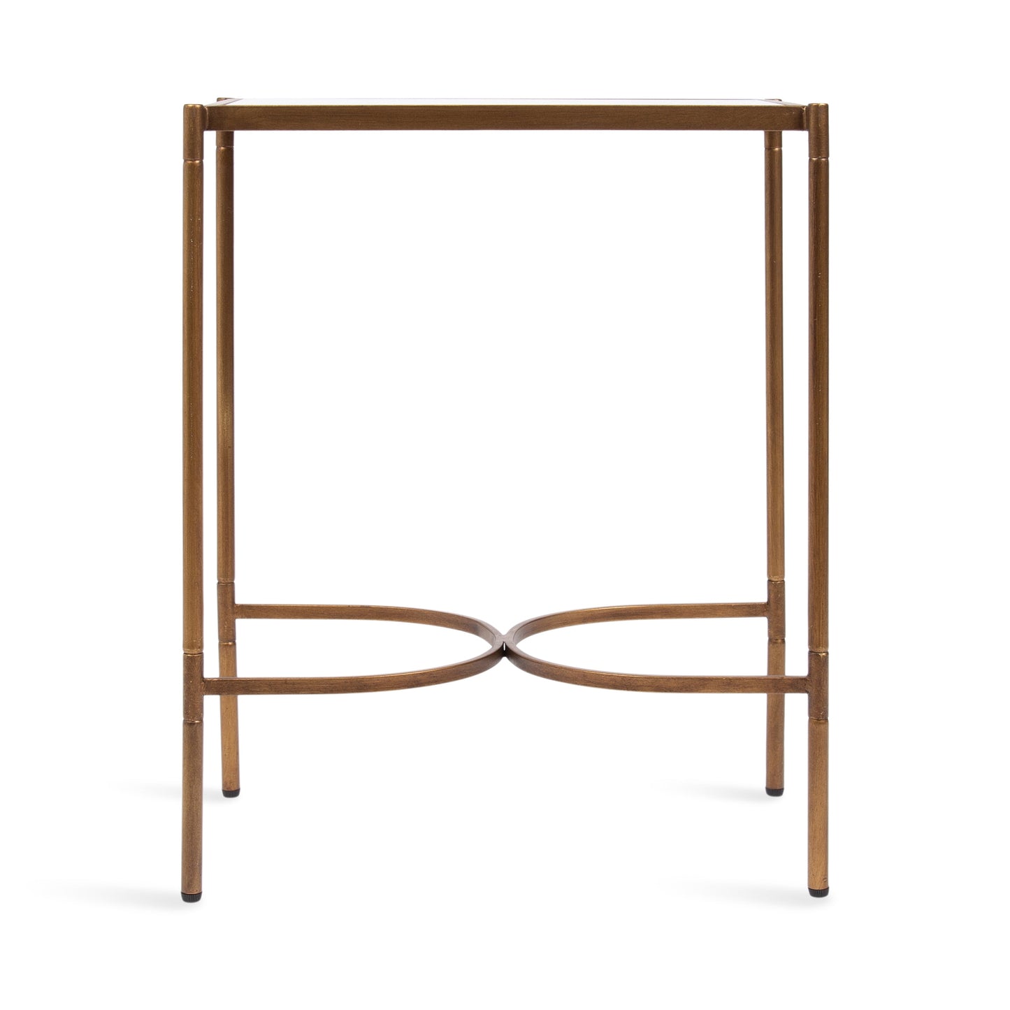 Mirror and Metal Side Table