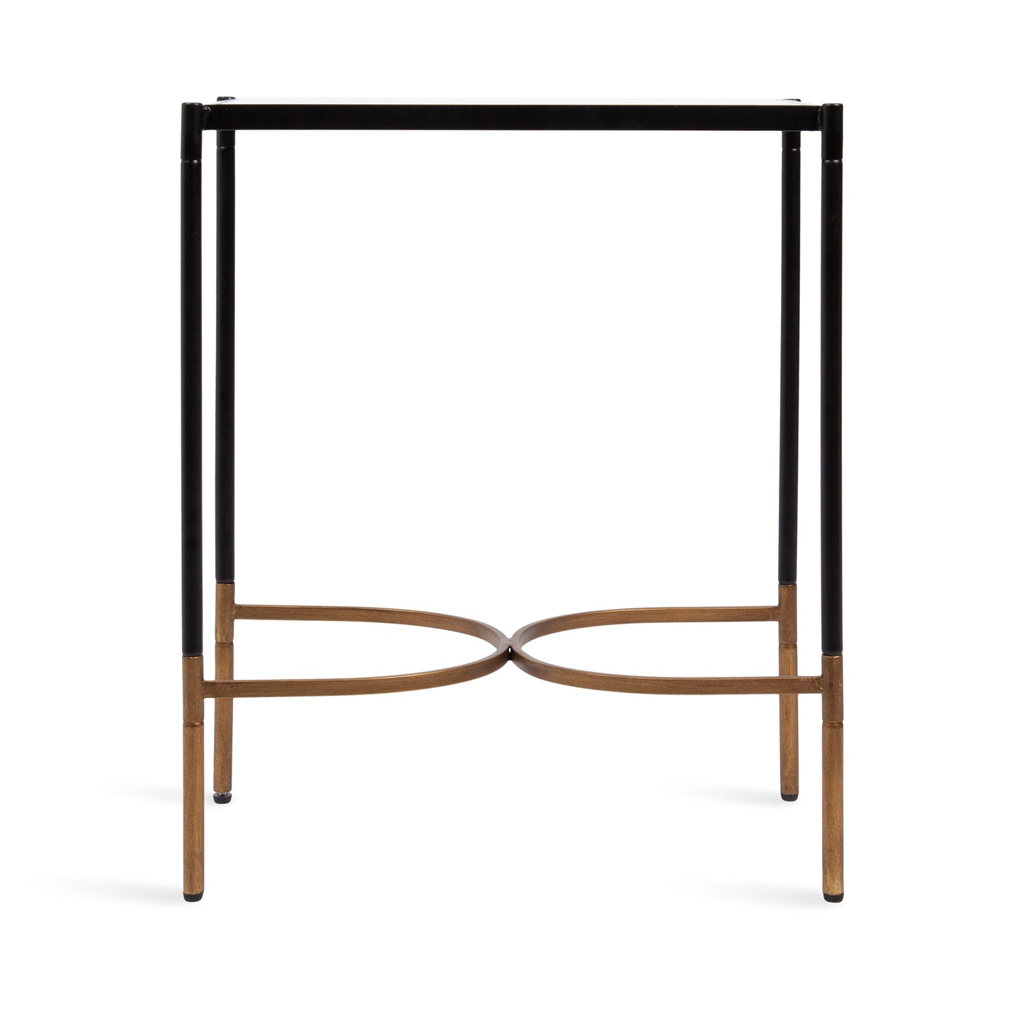 Mirror and Metal Side Table